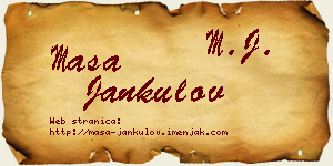 Maša Jankulov vizit kartica